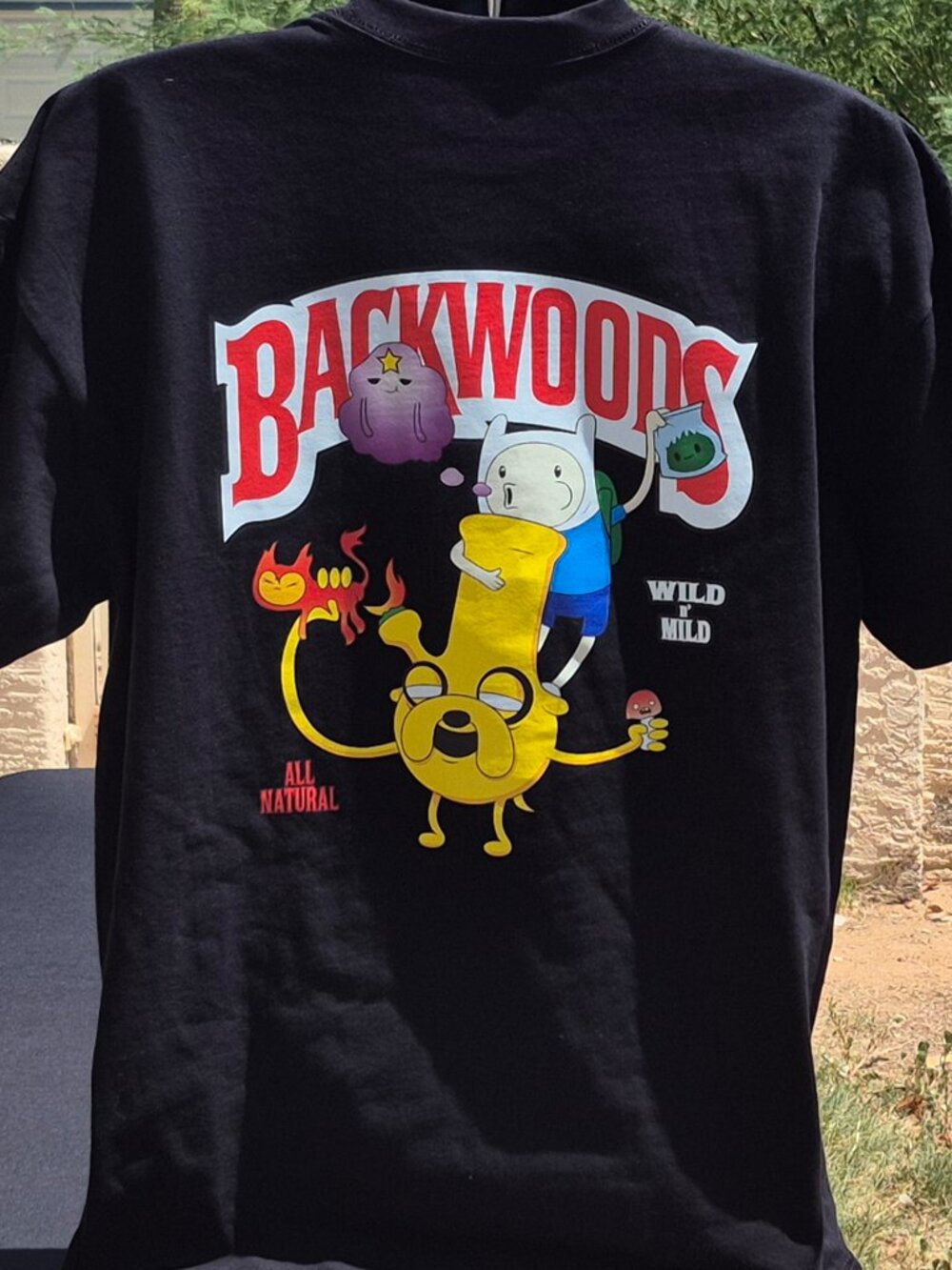 Backwoods x Adventure Time Bootleg Graphic T-Shirt Black